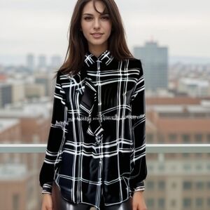 💥NWT💥 BANANA REPUBLIC BLACK RUFFLE BLOUSE TOP SZ S